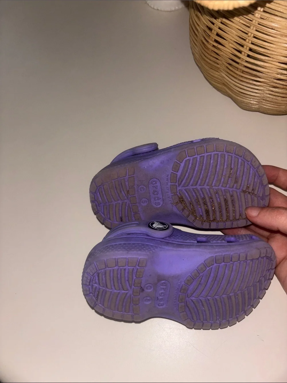 CROCS Kids Lavender Slip-On Clogs with Character Charm